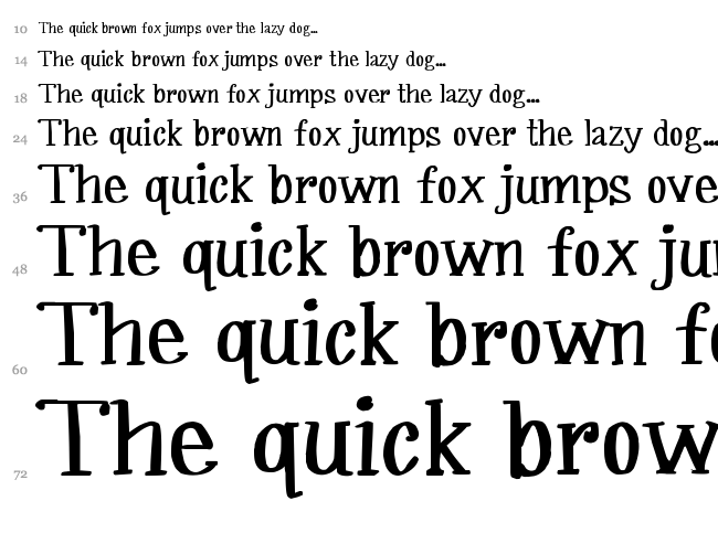 MRF Silverplume font waterfall